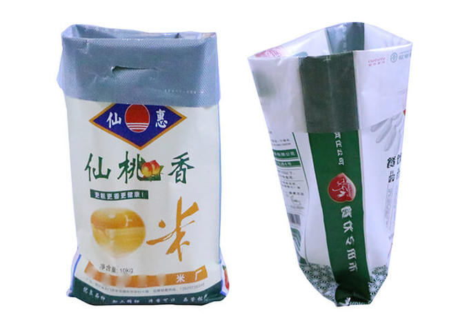 Gloss Lamination PP Woven Bags 25 Kg Polypropylene Rice Bags Breathable