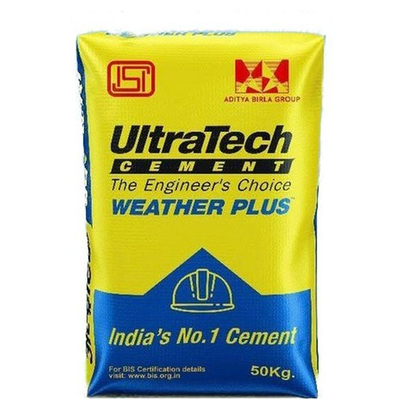 Kraft PP Woven Cement Bags Block Bottom , Recyclable Paper Bags For Cement Packaging