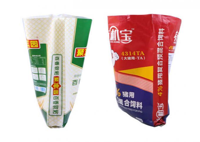 Custom Printed Woven Polypropylene Feed Bags Double Sched Single Custom Printed Woven Polypropylene Feed Bags Double Sched Single Folded